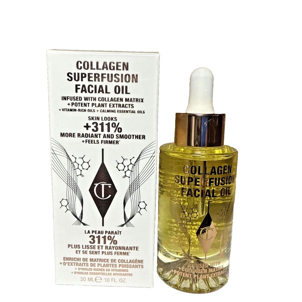 Charlotte Tilbury Collagen Superfusion Facial Oil 1.0 fl oz/30 ml, New In Box